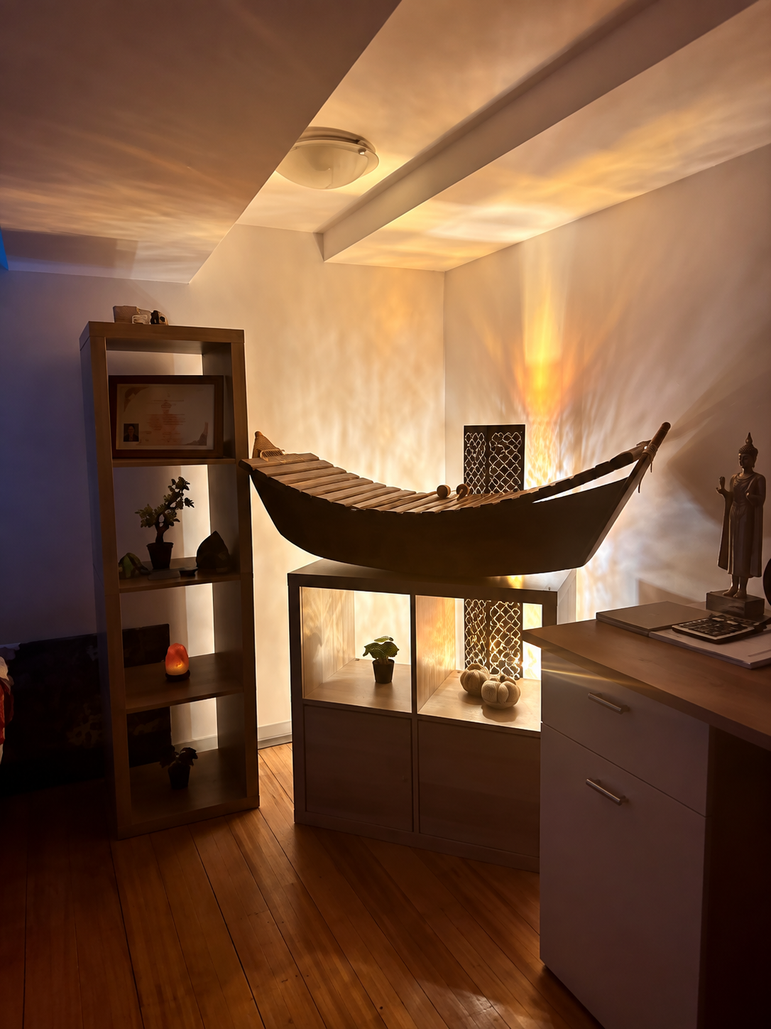 Warmly lit Jusmin Thai Massage interior